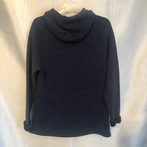 Woolrich Ladies  XLg Hooded Sweater in Heathered Navy Blue - Picture 8 of 9